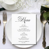 Budget Elegant Minimalistisch Trouwmenu