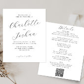 Budget Elegant Minimalistische RSVP QR Code Bruilo
