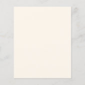 Budget Elegant Minimum Flower Cream Wedding Invite (Achterkant)