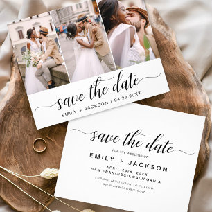 Budget Elegant Modern Sparen de Foto van Datum 3 Flyer