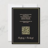 Budget Elegant Moderne Photo Wedding QR Website Aankondiging (Achterkant)