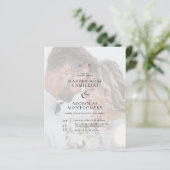 Budget Elegant Monogram Calligrafie Foto Weddensch (Staand voorkant)