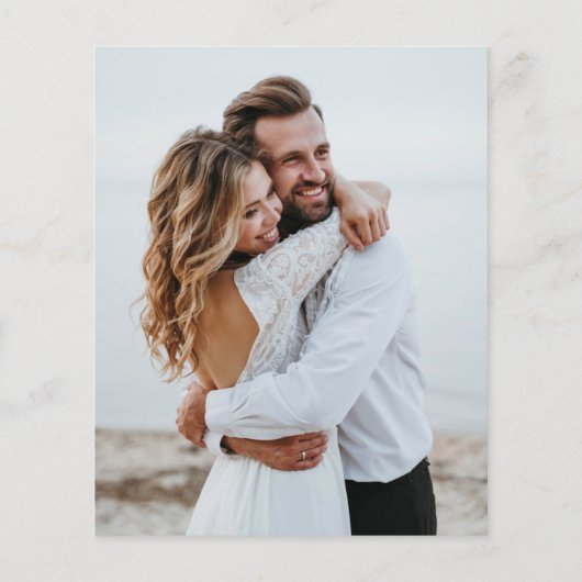 Budget Elegant Monogram Calligrafie Foto Weddensch (Achterkant)