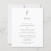 Budget Elegant Monogram Minimalist Chic Wedding (Voorkant)