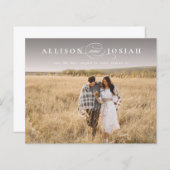 Budget Elegant Names Photo Wedding Save the Date (Voorkant / Achterkant)