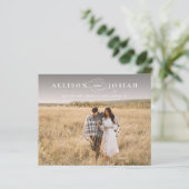 Budget Elegant Names Photo Wedding Save the Date (Staand voorkant)