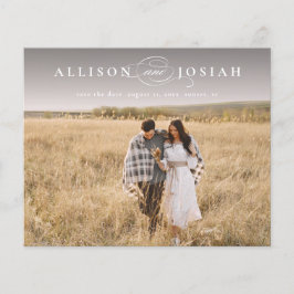 Budget Elegant Names Photo Wedding Save the Date