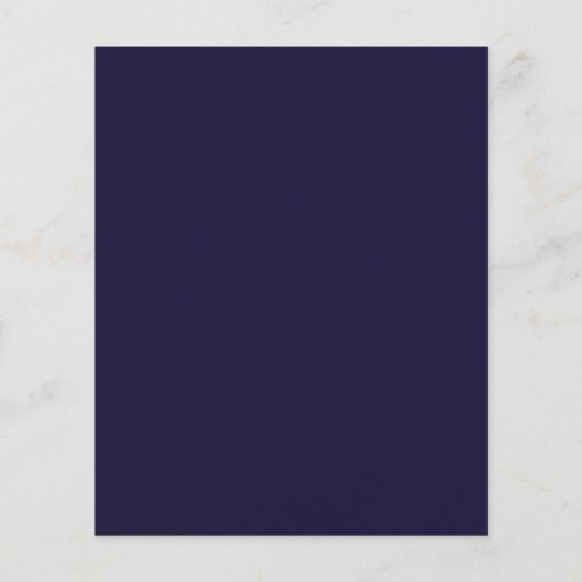 Budget Elegant Navy Blue Damask Wedding Uitnodigin (Achterkant)