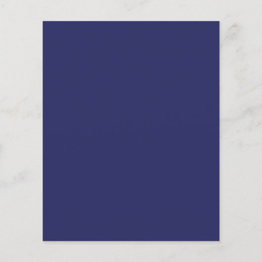 BUDGET Elegant Navy Blue Gold Botanical Weddenscha (Achterkant)