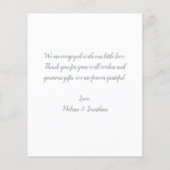 Budget Elegant New Baby 4 Foto Birth Bedankt (Achterkant)