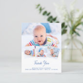 Budget Elegant Nieuwe Baby 4 Foto Dank je Geboorte (Staand voorkant)