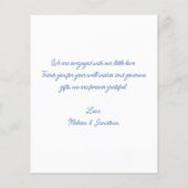 Budget Elegant Nieuwe Baby 4 Foto Dank je Geboorte (Achterkant)