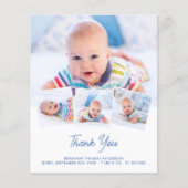 Budget Elegant Nieuwe Baby 4 Foto Dank je Geboorte (Voorkant)