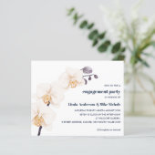 BUDGET Elegant Orchid Branch White Navy bruiloft (Staand voorkant)