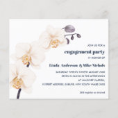 BUDGET Elegant Orchid Branch White Navy bruiloft (Voorkant)