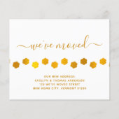 Budget Elegant Paw drukt Gold Moving Announge af (Voorkant)