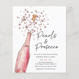 Budget Elegant Pearls en Prosecco Vrijgezellenfees Flyer