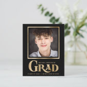 Budget Elegant Photo Black Gold Afstuderen (Staand voorkant)