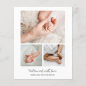 Budget Elegant Photo Collage Birth Announounge (Achterkant)