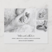 Budget Elegant Photo Collage Birth Announounge (Achterkant)