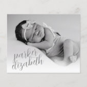 Budget Elegant Photo Collage Birth Announounge (Voorkant)