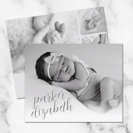 Budget Elegant Photo Collage Birth Announounge