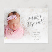 Budget Elegant Photo Collage Birth Announounge (Voorkant)