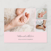 Budget Elegant Photo Collage Birth Announounge (Achterkant)