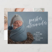 Budget Elegant Photo Collage Birth Announounge (Voorkant / Achterkant)