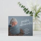 Budget Elegant Photo Collage Birth Announounge (Staand voorkant)