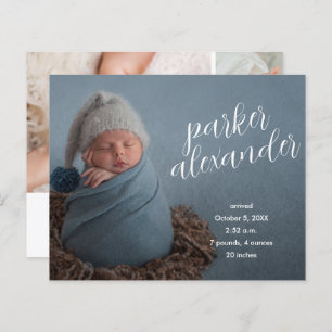 Budget Elegant Photo Collage Birth Announounge