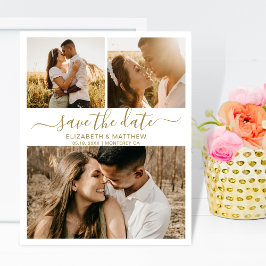 Budget Elegant Photo Collage Save the Date Flyer