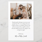 Budget Elegant Photo Collage Wedding Hartelijk dan (Achterkant)