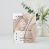 Budget Elegant Photo Overlay Wedding Uitnodiging (Staand voorkant)