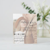 Budget Elegant Photo Overlay Wedding Uitnodiging (Staand voorkant)