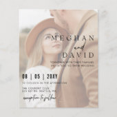 Budget Elegant Photo Overlay Wedding Uitnodiging (Voorkant)