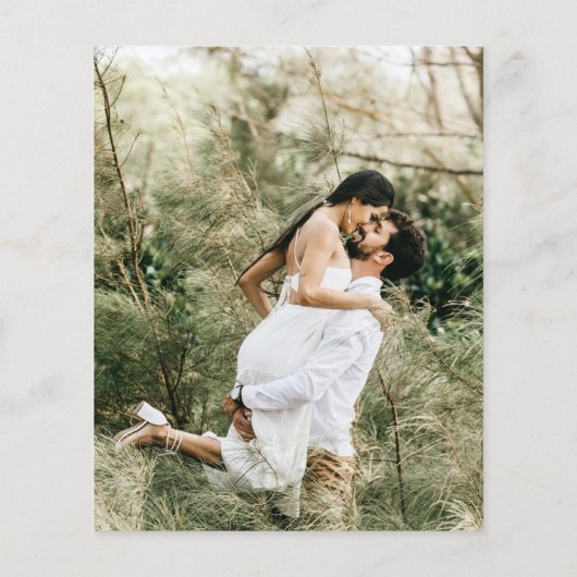 Budget Elegant Photo Overlay Wedding Uitnodiging (Achterkant)