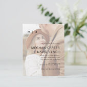 Budget Elegant Photo Overlay Wedding Uitnodiging (Staand voorkant)