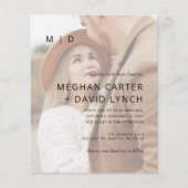 Budget Elegant Photo Overlay Wedding Uitnodiging (Voorkant)