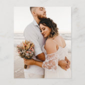 Budget Elegant Photo Overlay Wedding Uitnodiging (Achterkant)