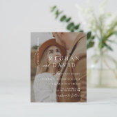 Budget Elegant Photo Overlay Wedding Uitnodiging (Staand voorkant)