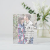 Budget Elegant Photo Overlay Wedding Uitnodiging (Staand voorkant)