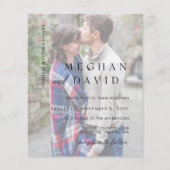 Budget Elegant Photo Overlay Wedding Uitnodiging (Voorkant)