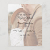 Budget Elegant Photo Overlay Wedding Uitnodiging (Voorkant)