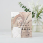 Budget Elegant Photo Overlay Wedding Uitnodiging (Staand voorkant)
