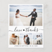 Budget Elegant Photo Weddenschap Hartelijk dank (Voorkant)