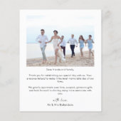 Budget Elegant Photo Weddenschap Hartelijk dank (Achterkant)