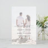 Budget Elegant Photo Wedding Invitation (Staand voorkant)