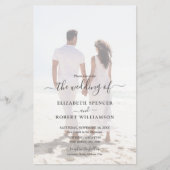 Budget Elegant Photo Wedding Invitation (Voorkant)