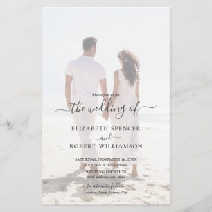 Budget Elegant Photo Wedding Invitation